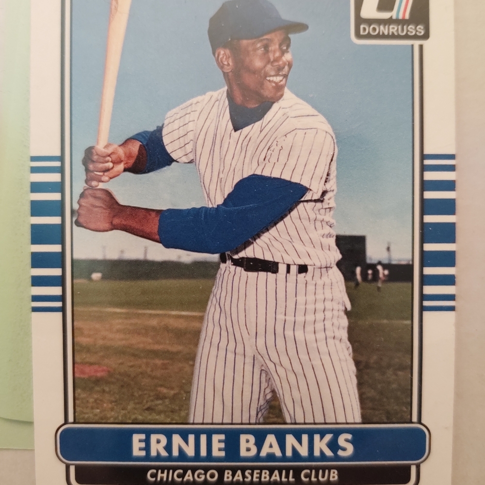 ERNIE BANKS 'Stat Line' Season Card